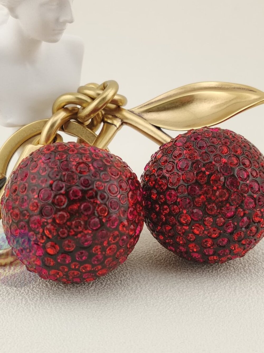 Coach Crystal Cherry Bag Charm - Picture 2 of 7